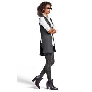 CAbi Drafting Sleeveless Open Front Vest #3178 Dark Gray, Sz L